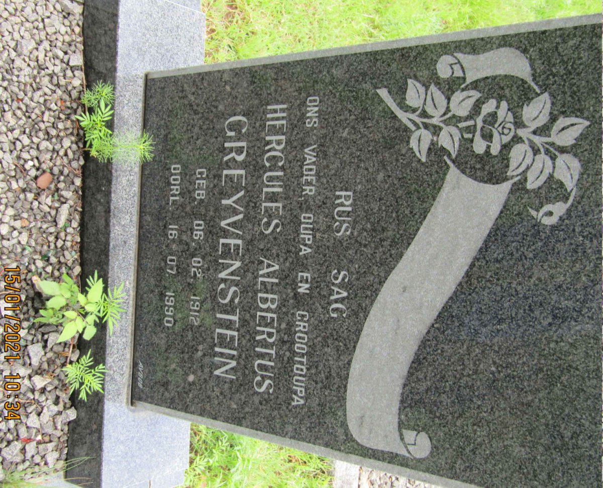 GREYVENSTEIN Hercules Albertus 1912-1990