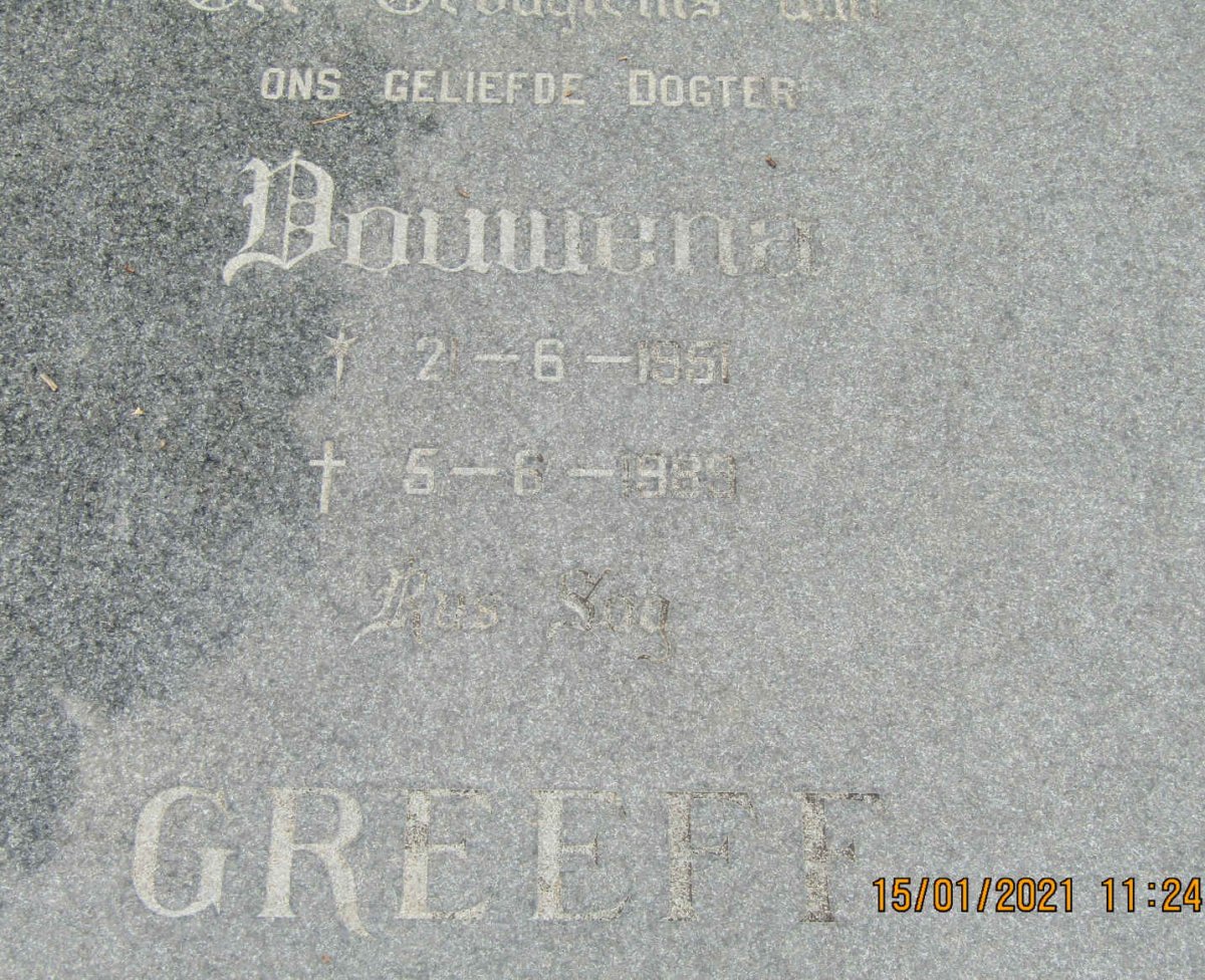 GREEFF Douwena 1951-1989