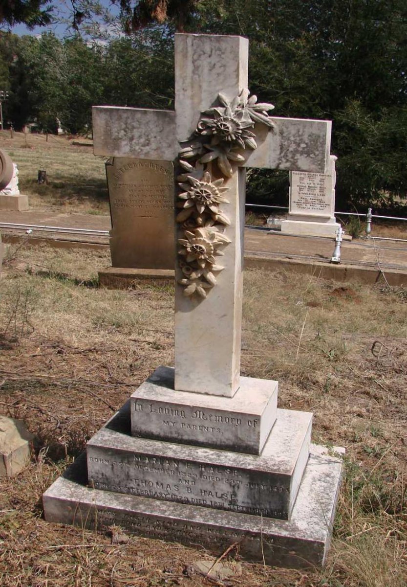 HALSE Marian E (1829-1893) and Thomas B HALSE (1829-1894)