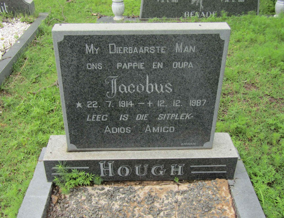 HOUGH Jacobus 1914-1987
