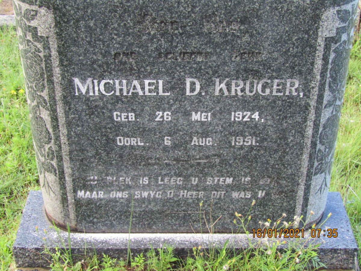 KRUGER Michael D. 1924-1951