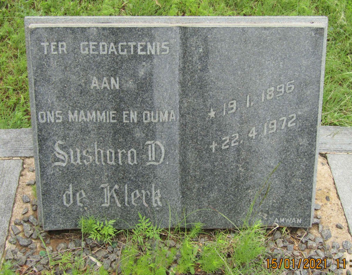 KLERK Sushara D., de 1896-1972