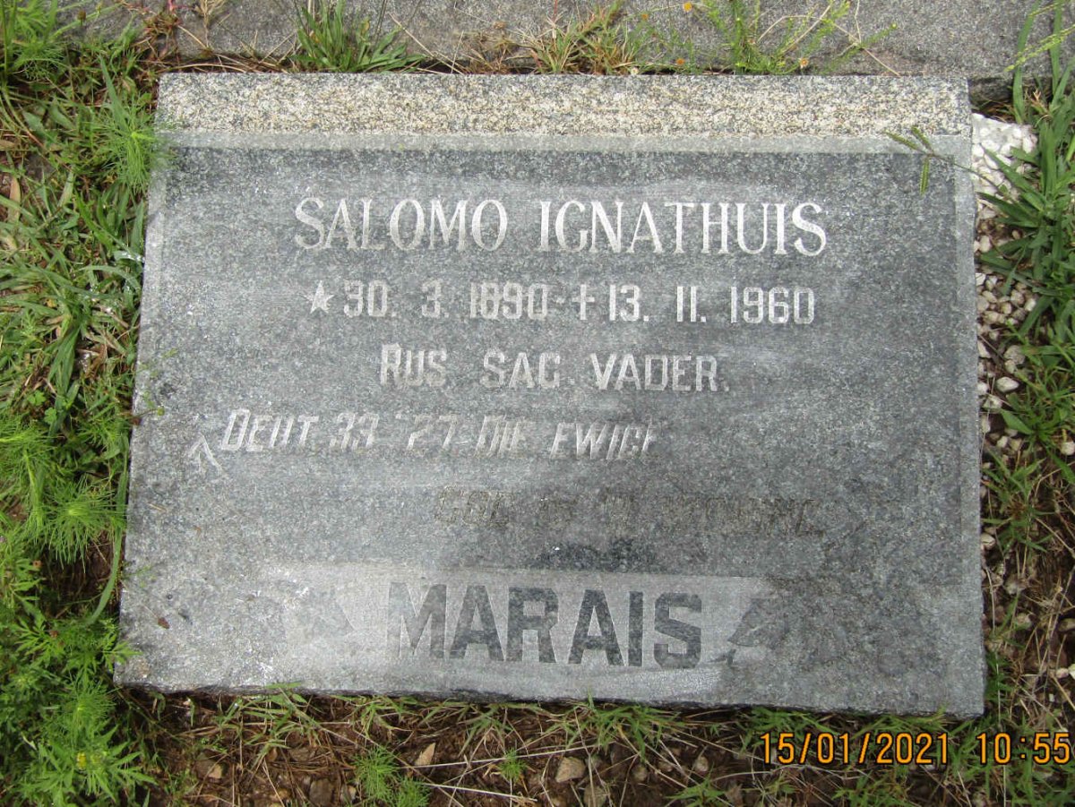 MARAIS Salomo Ignathuis 1890-1960