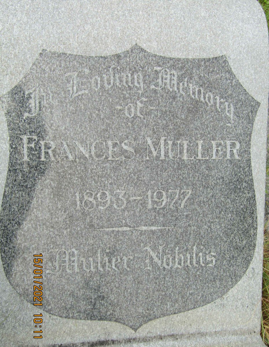 MULLER Frances 1893-1977