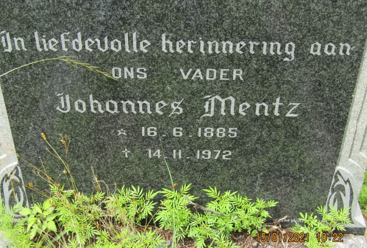 MENTZ Johannes 1885-1972