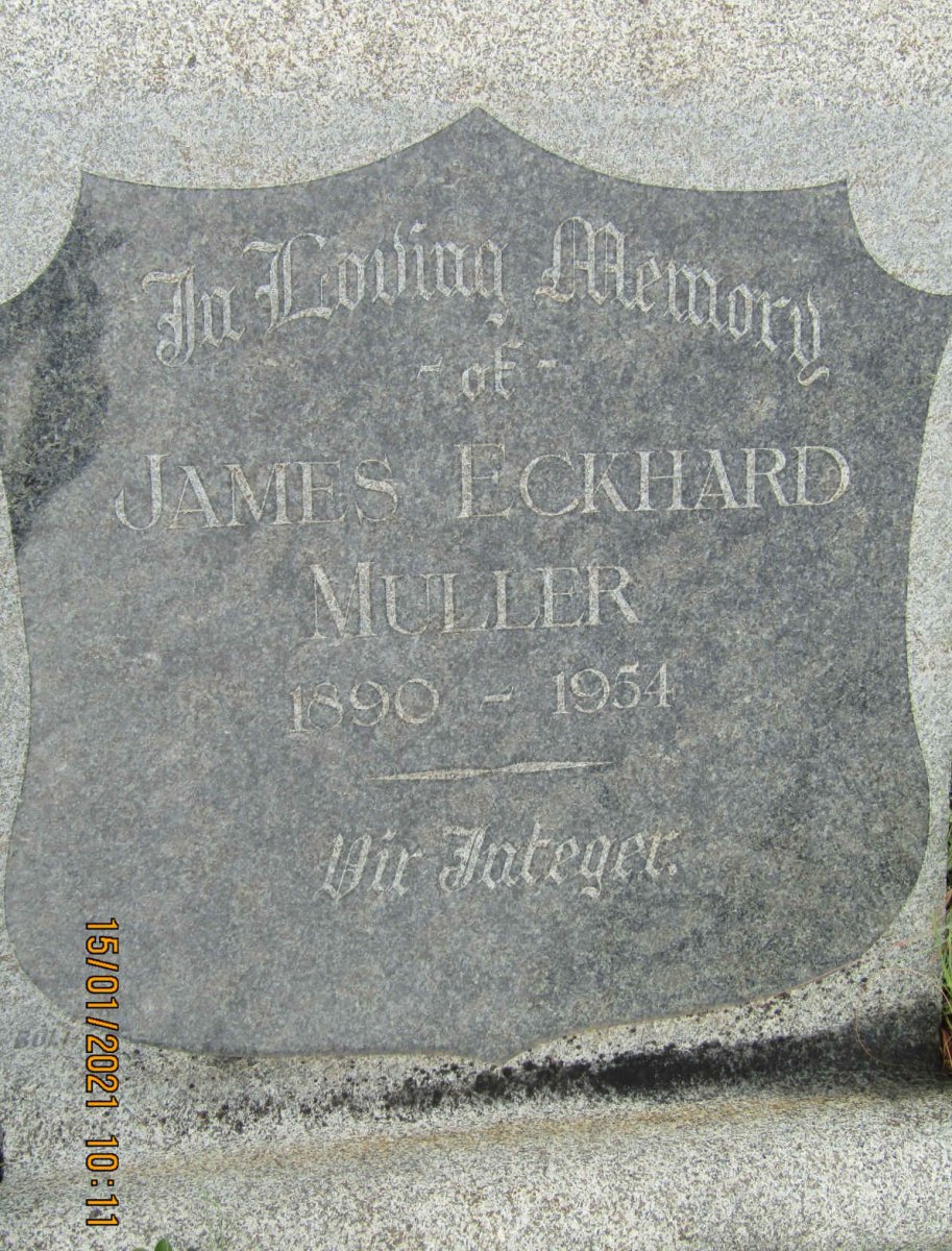 MULLER James Eckhard 1890-1954