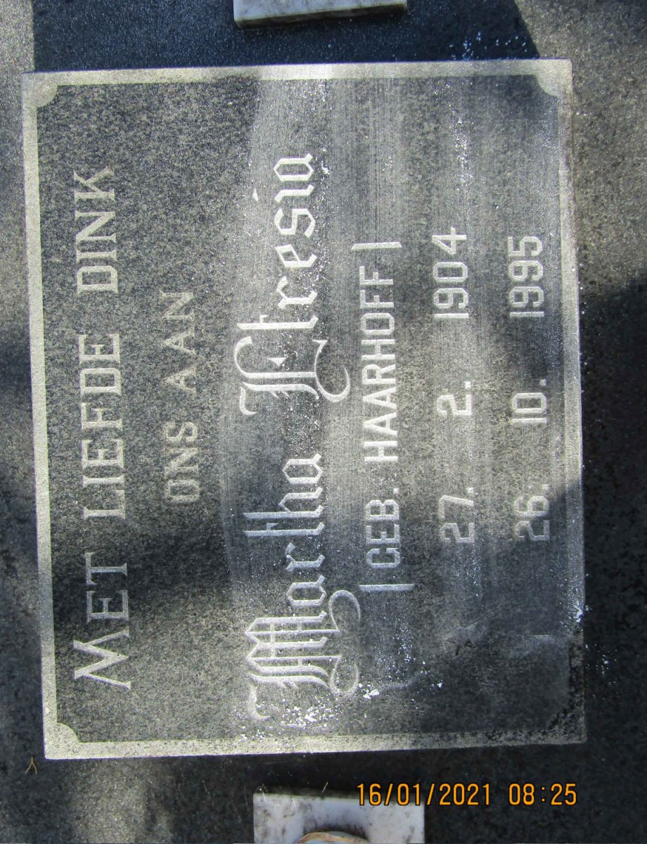 NOLTE Martha Etresia nee HAARHOFF 1904-1995