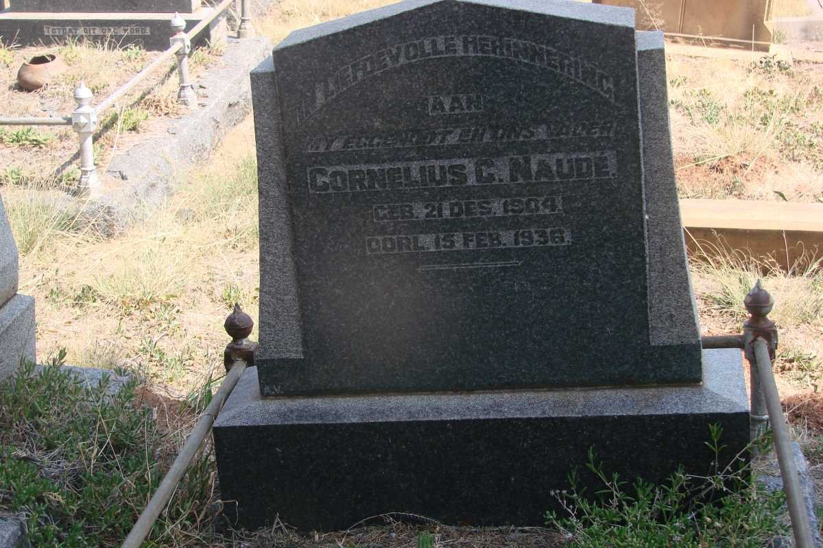 NAUDE Cornelius C. 1904-1936