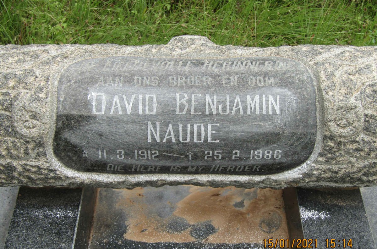 NAUDE David Benjamin 1912-1986