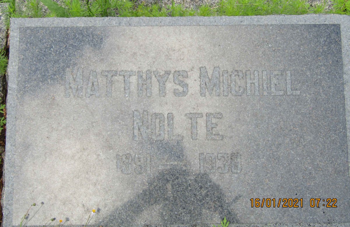 NOLTE Matthys Michiel 1891-1930