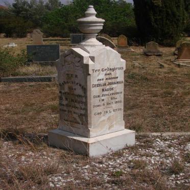 NAUDE D.R. 1849-1923 &amp; Cecilia Johanna SCHLEBUSCH 1852-1936