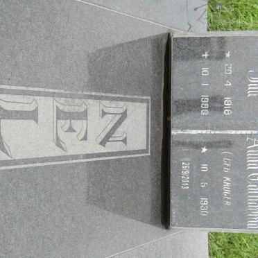 NEL Jan 1918-1988 &amp;  Anna Catharina KRUGER 1930-2013