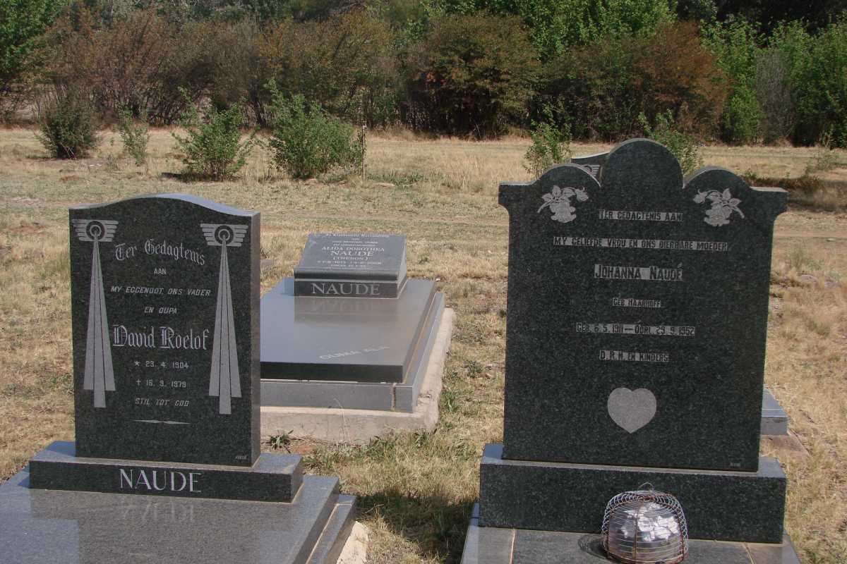 NAUDE David Roelof 1904-1979 &amp; Johanna HAARHOFF 1911-1952