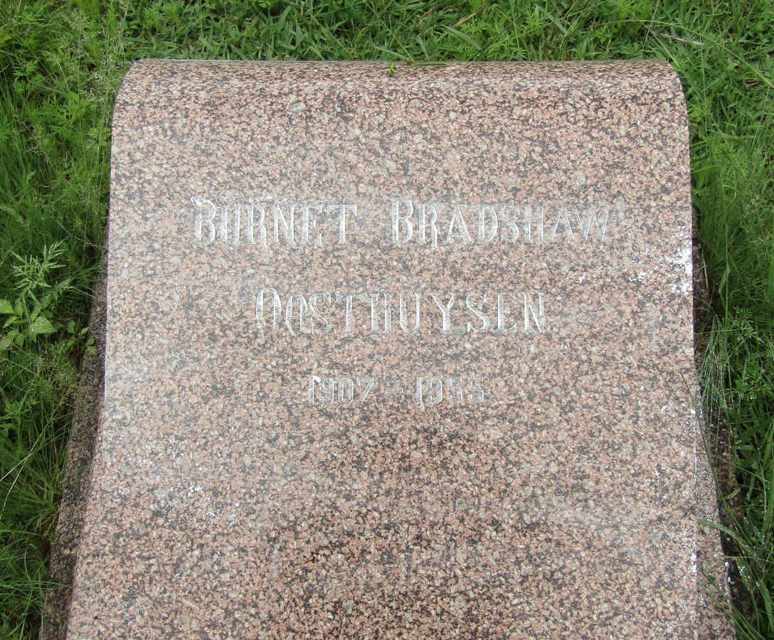 OOSTHUYSEN Burnet Bradshaw 1907-1955