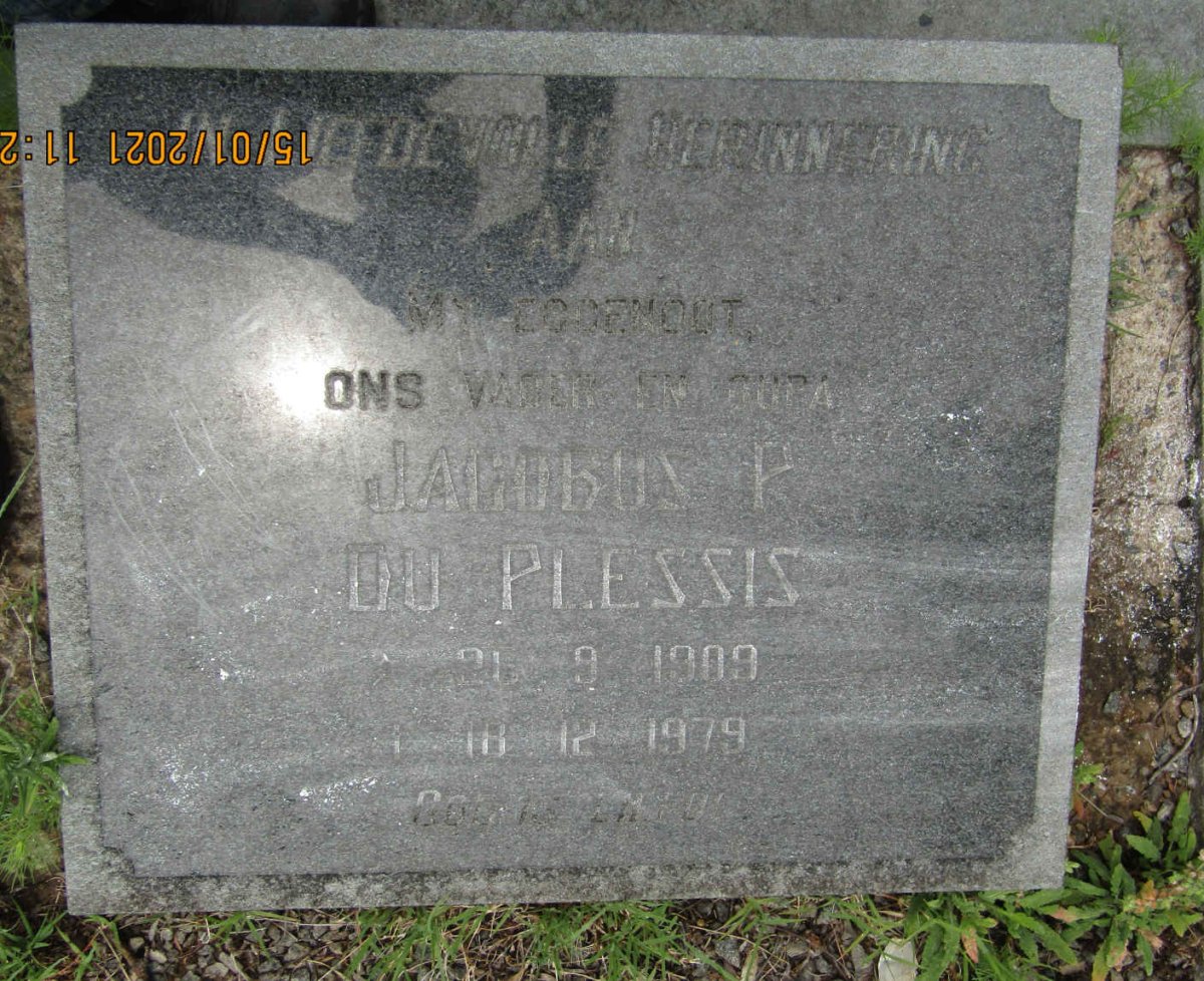 PLESSIS Jacobus P., du 1909-1979