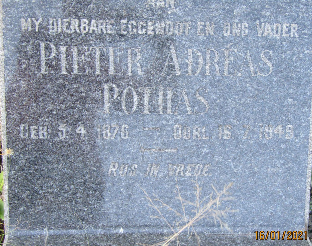 POTHAS Pieter Andreas 1876-1949