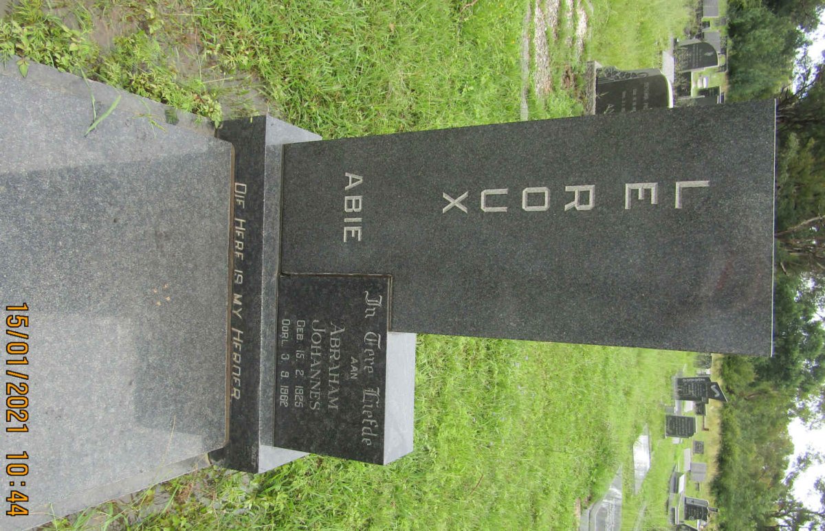 ROUX Abraham Johannes, le 1925-1962