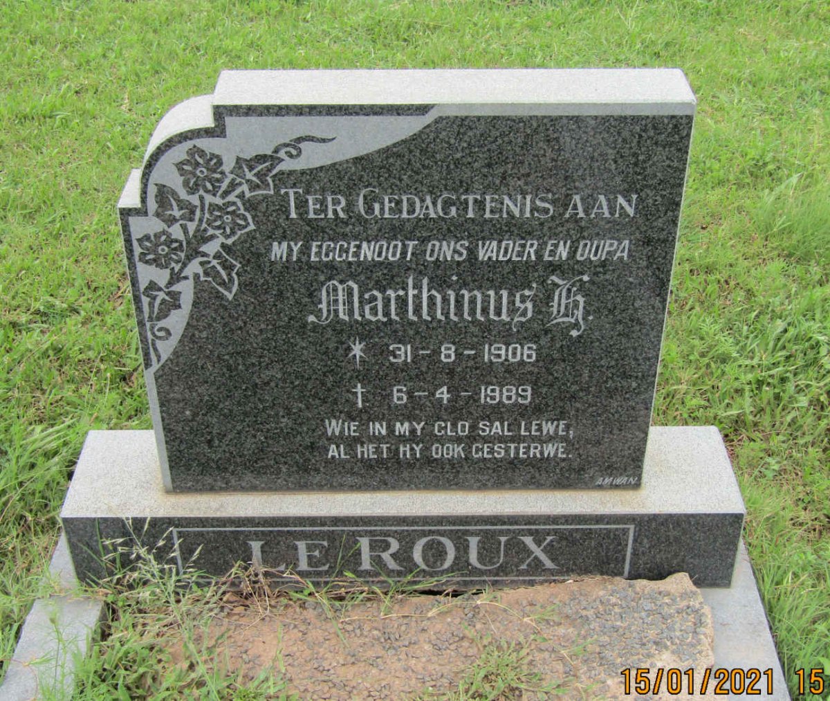 ROUX Marthinus H., le 1906-1989