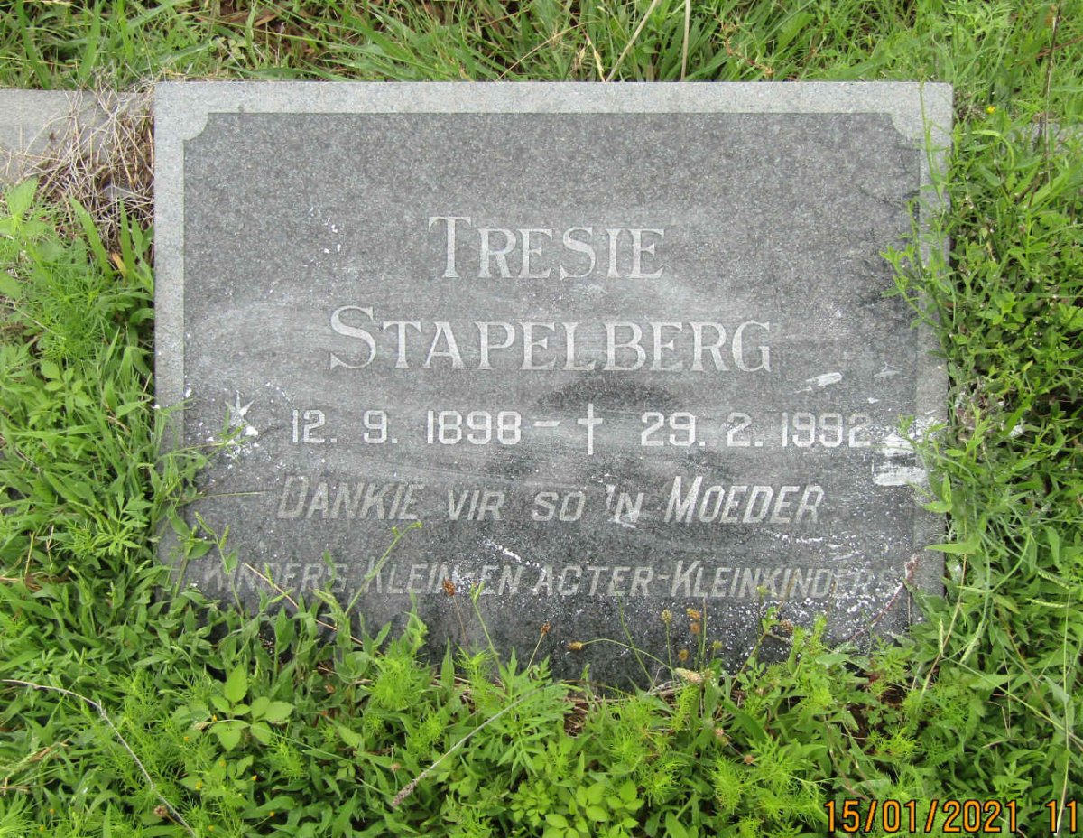 STAPELBERG Tresie 1898-1992
