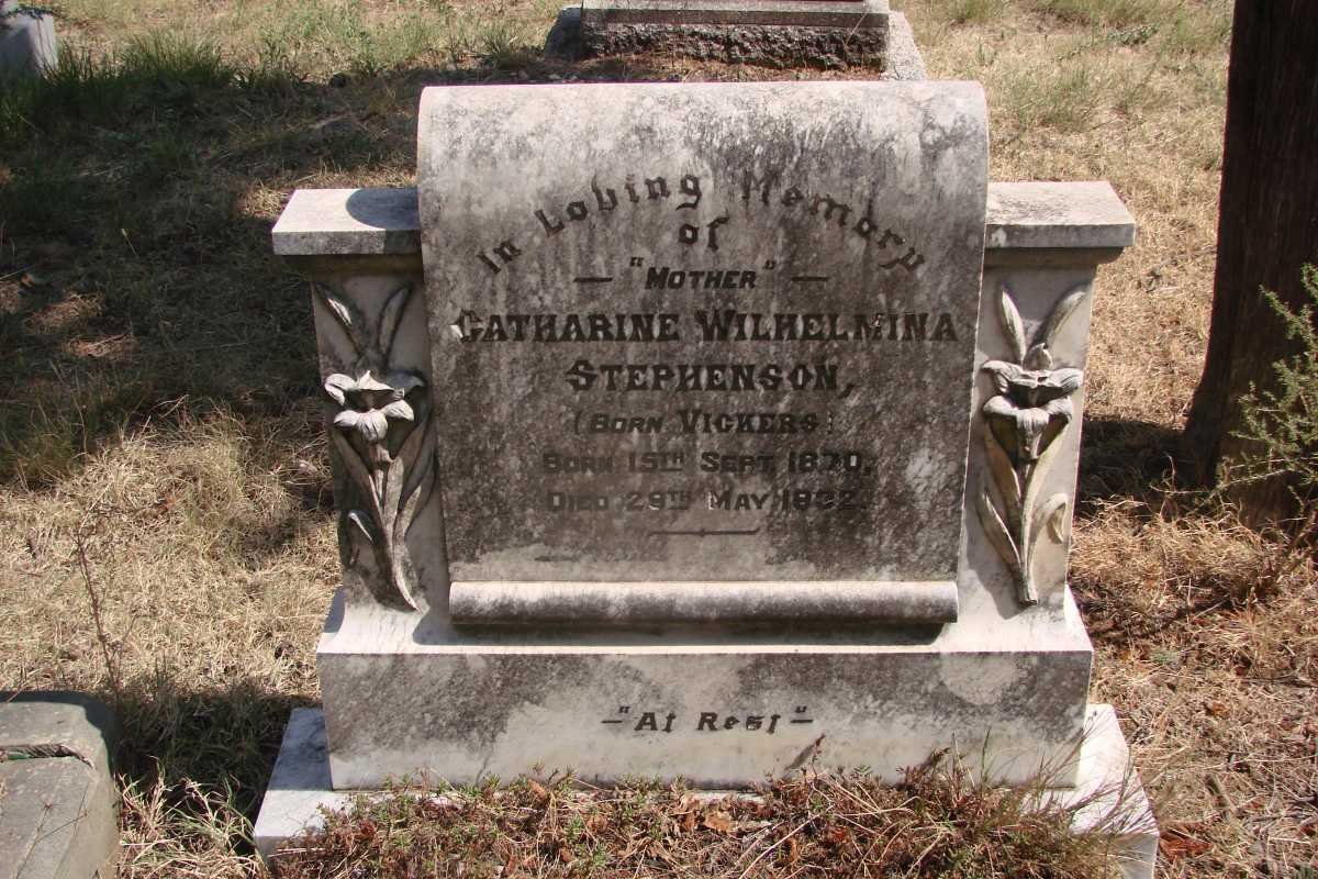 STEPHENSON Catharine Wilhelmina nee VICKERS 1870-1932