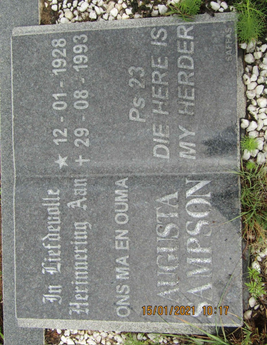 SAMPSON Augusta 1928-1993