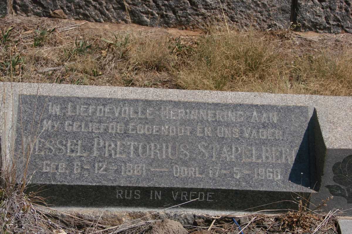 STAPELBERG Wessel Pretorius 1881-1960