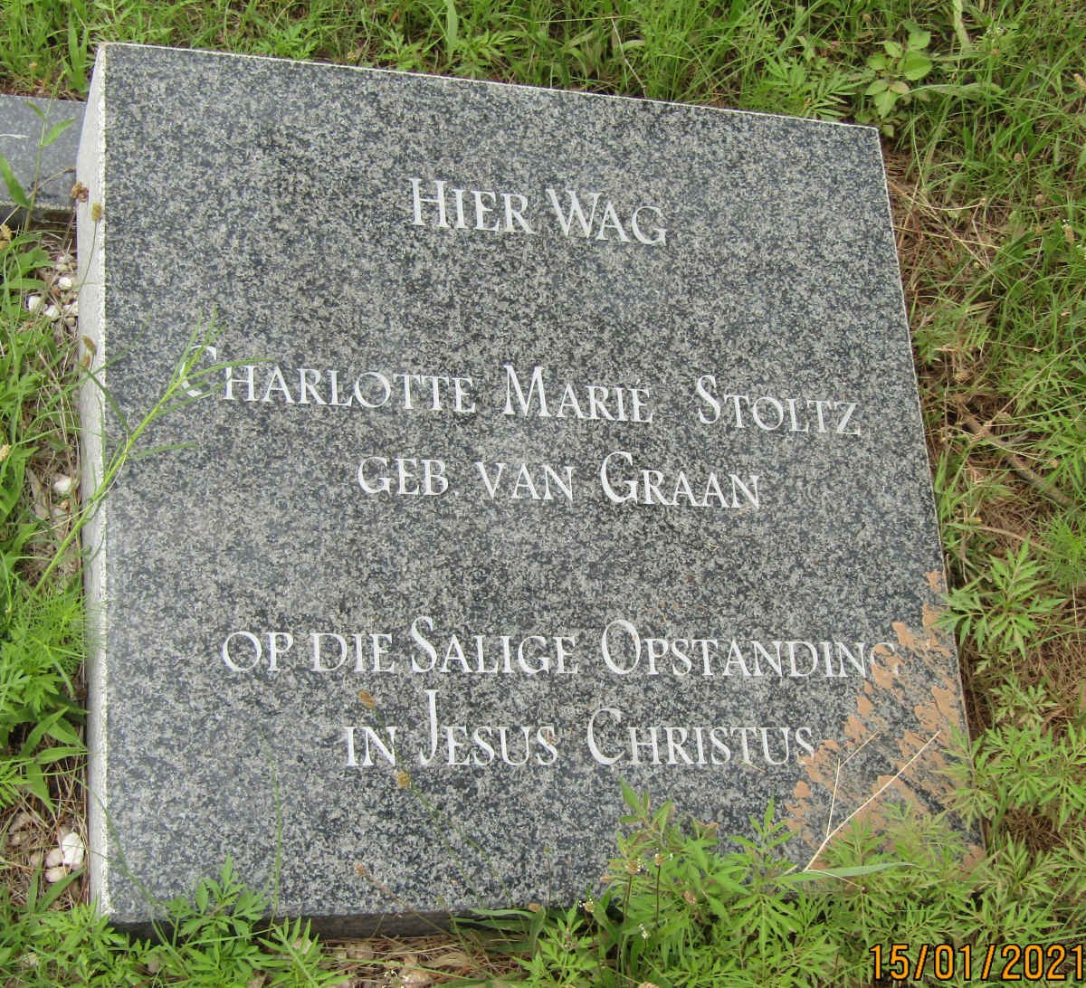 STOLTZ Charlotte Marie nee VAN GRAAN