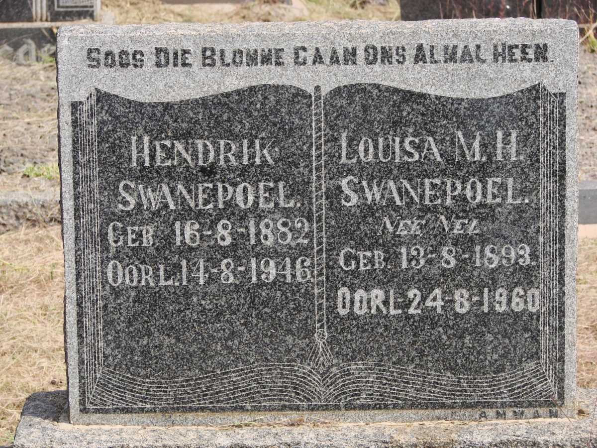 SWANEPOEL Hendrik 1882-1946 &amp; Louisa M.H. NEL 1893-1960