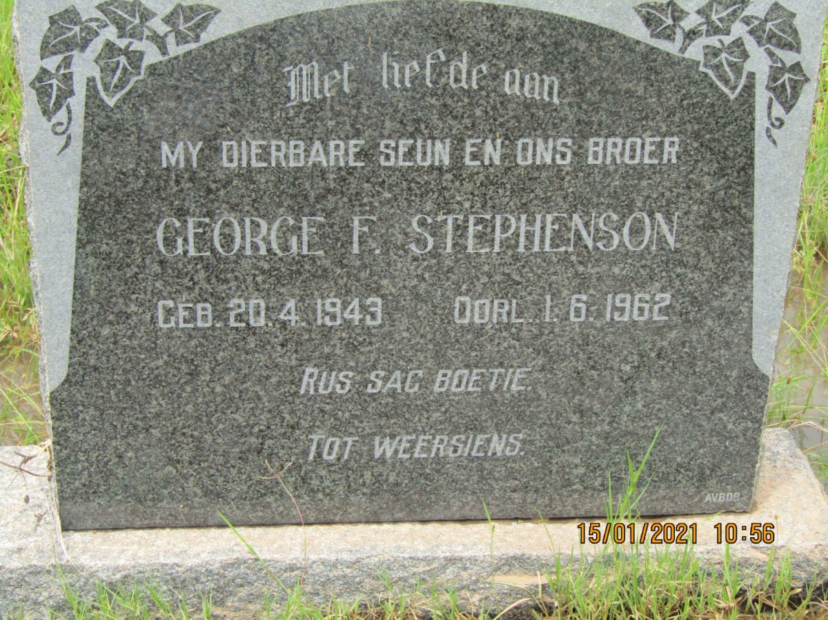 STEPHENSON George F. 1943-1962