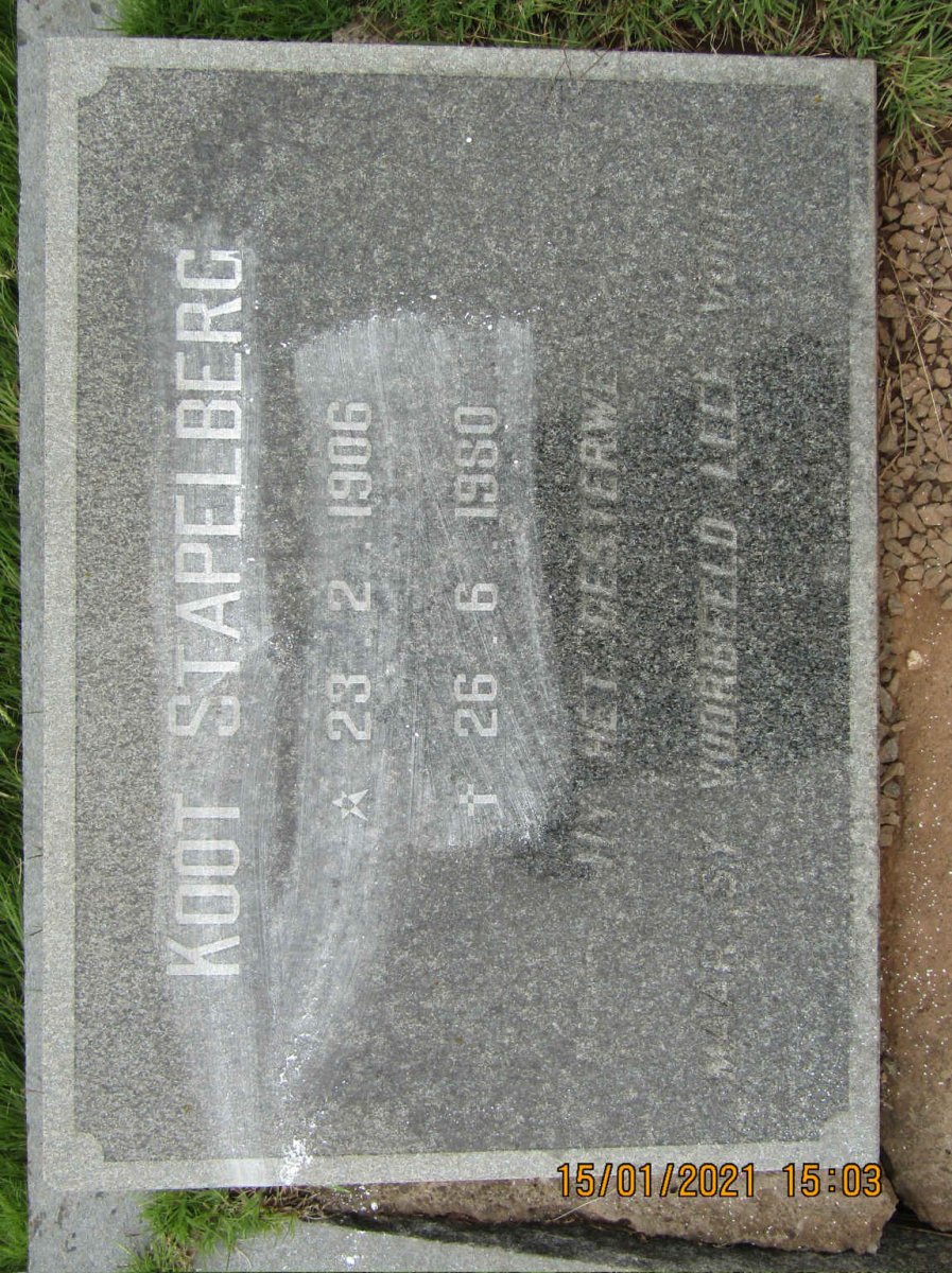 STAPELBERG Koot 1906-1980