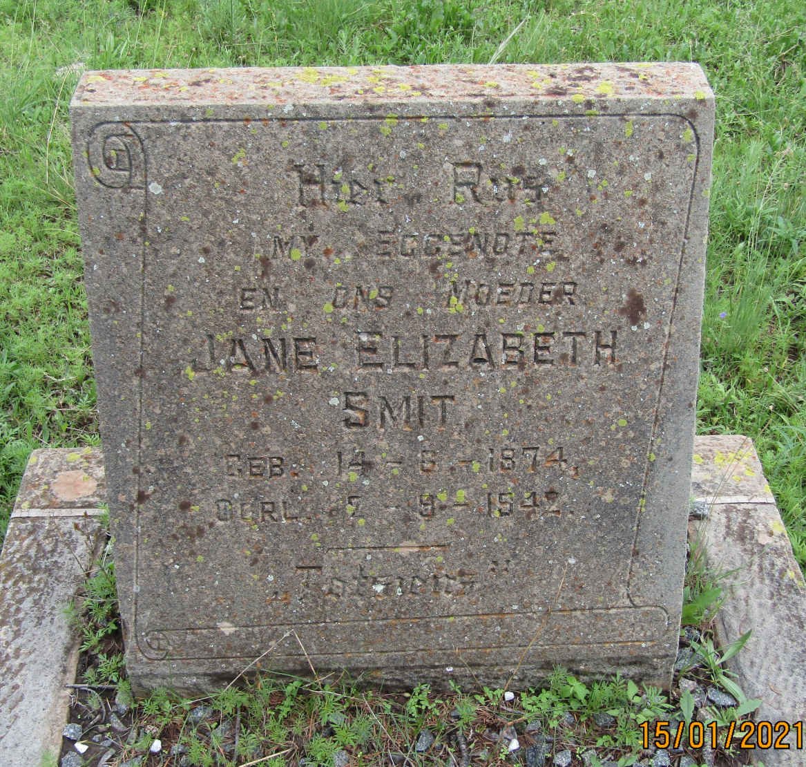SMIT Jane Elizabeth 1874-1942