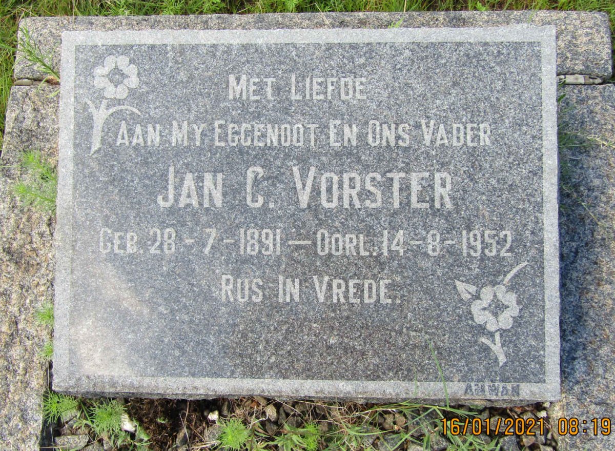 VORSTER Jan C. 1891-1952