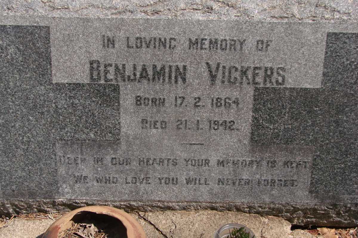 VICKERS Benjamin 1864-1942