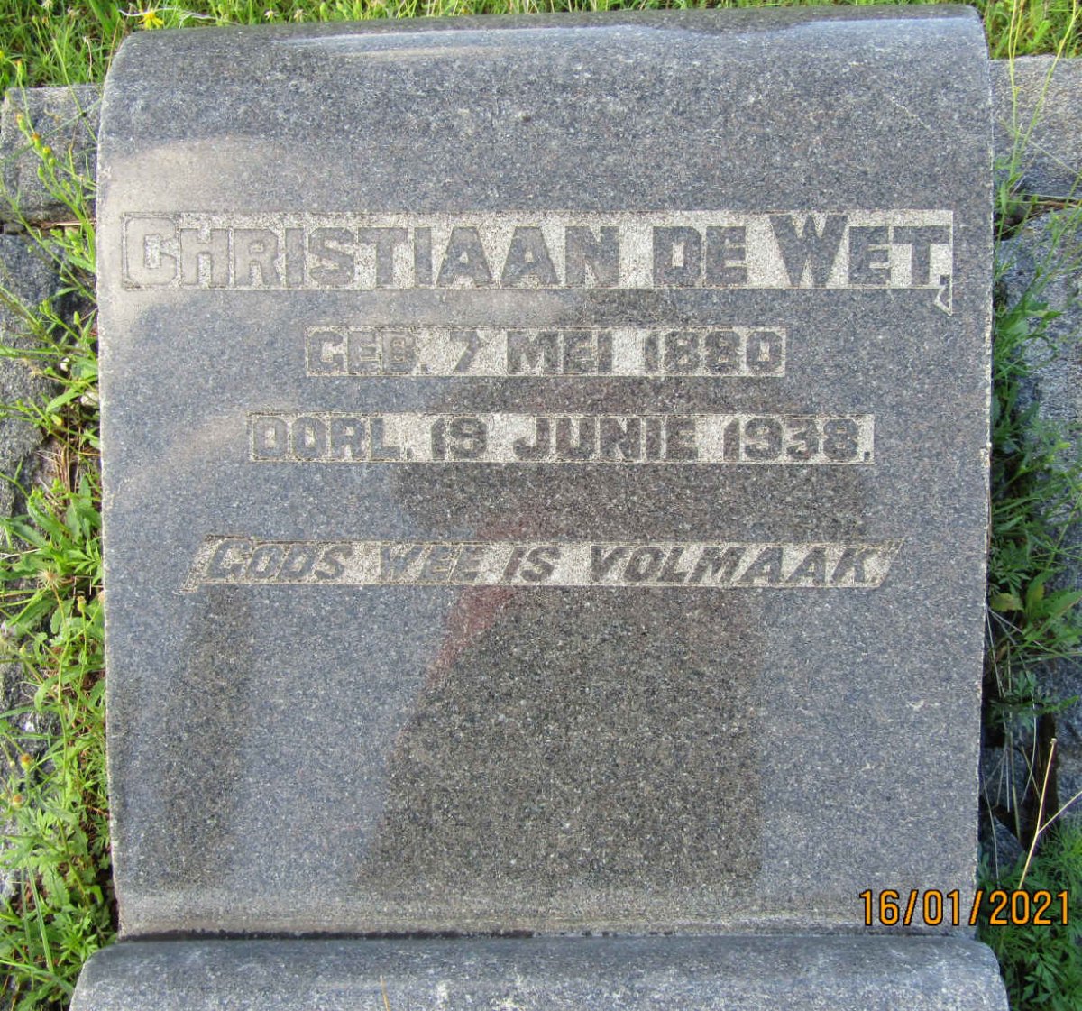 WET Christiaan, de 1880-1938