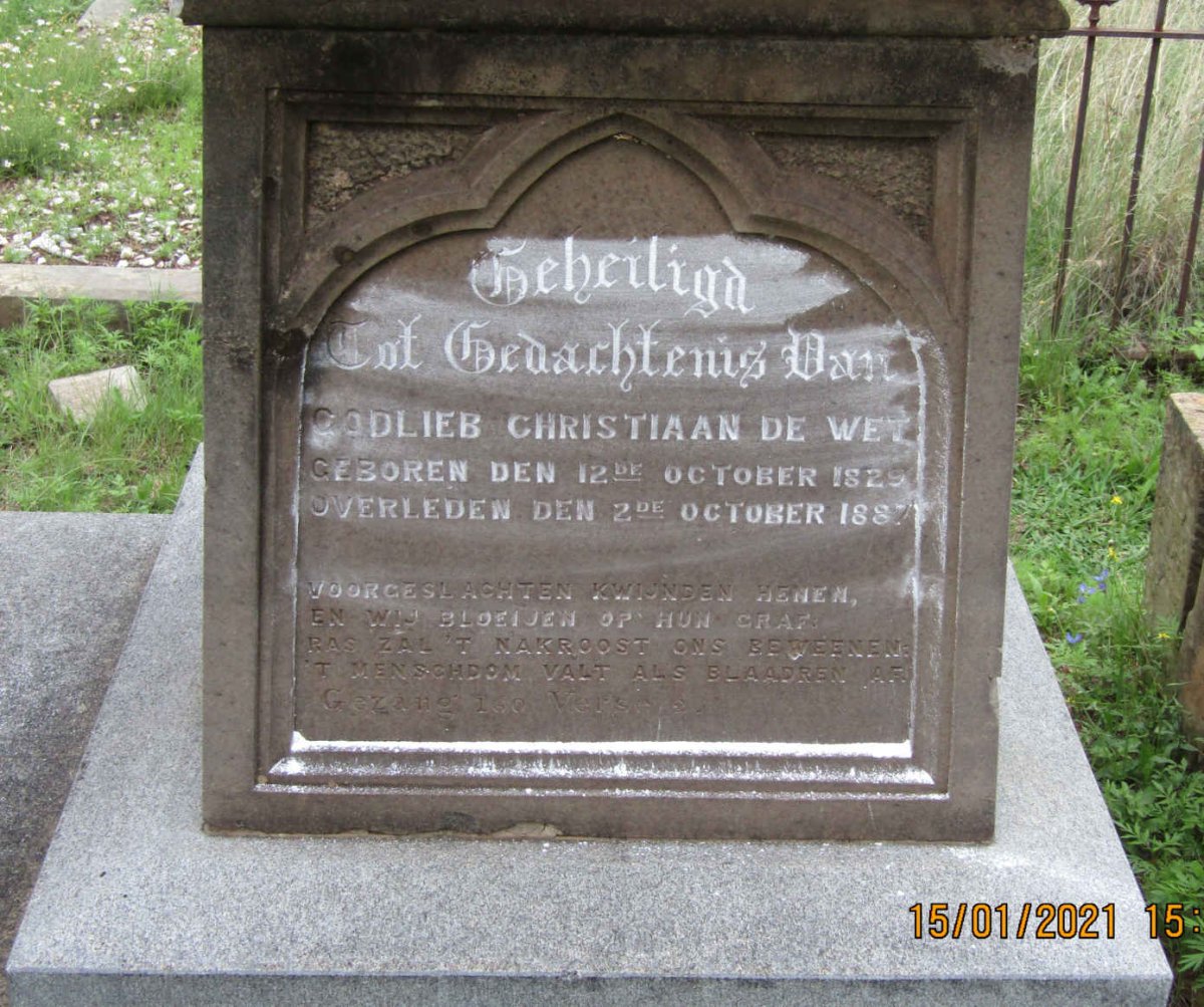 WET Godlieb Christiaan, de 1829-1887