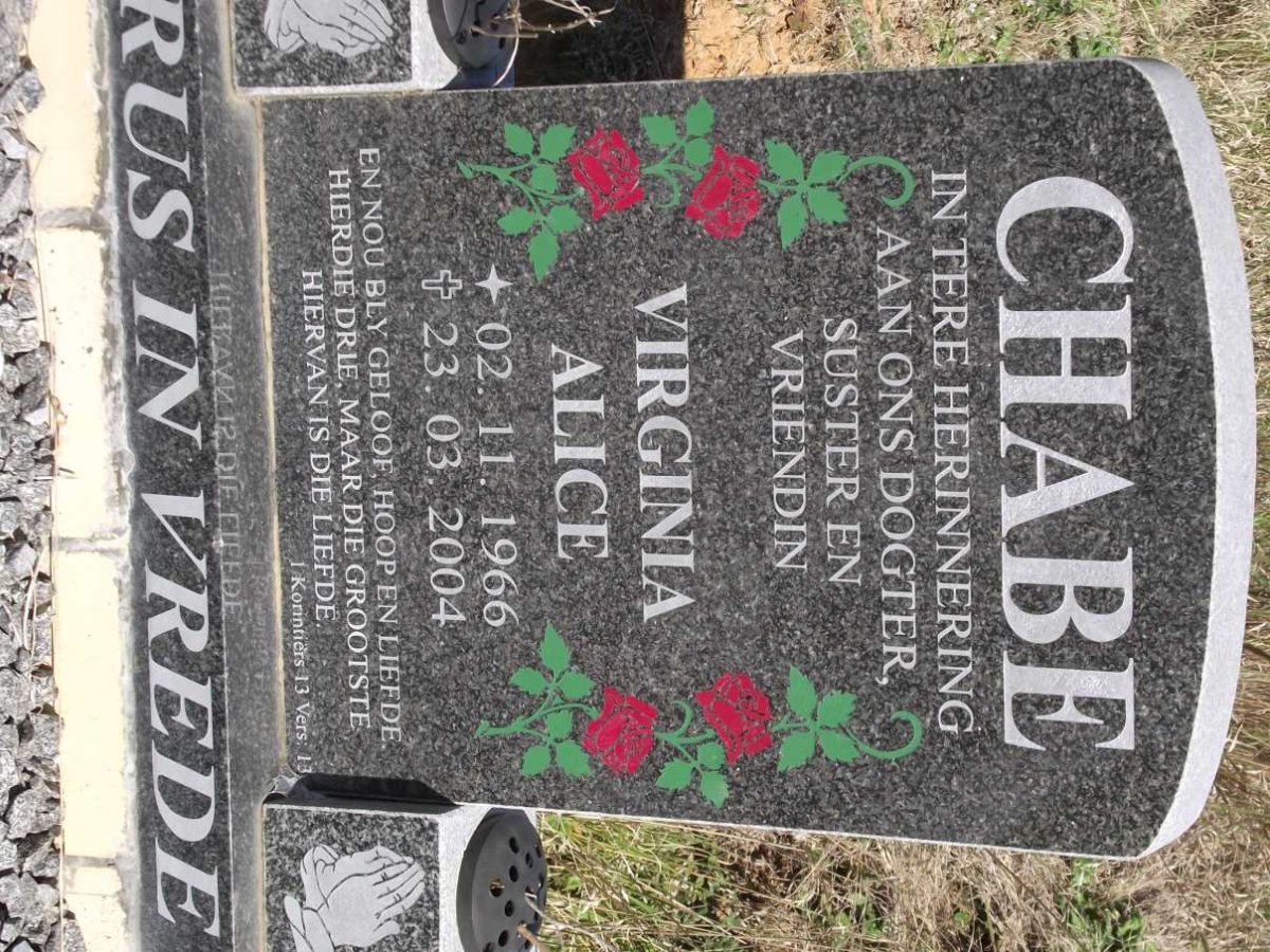 CHABE Virginia Alice 1966-2004