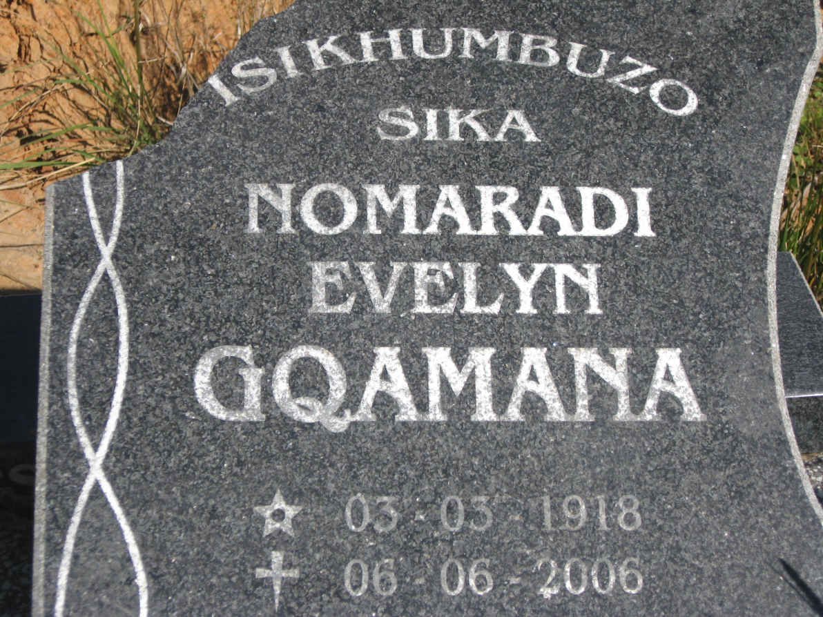 GQAMANA Nomaradi Evelyn 1918-2006