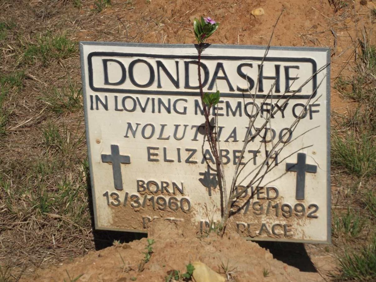 DONDASHE Noluthando Elizabeth 1960-1992