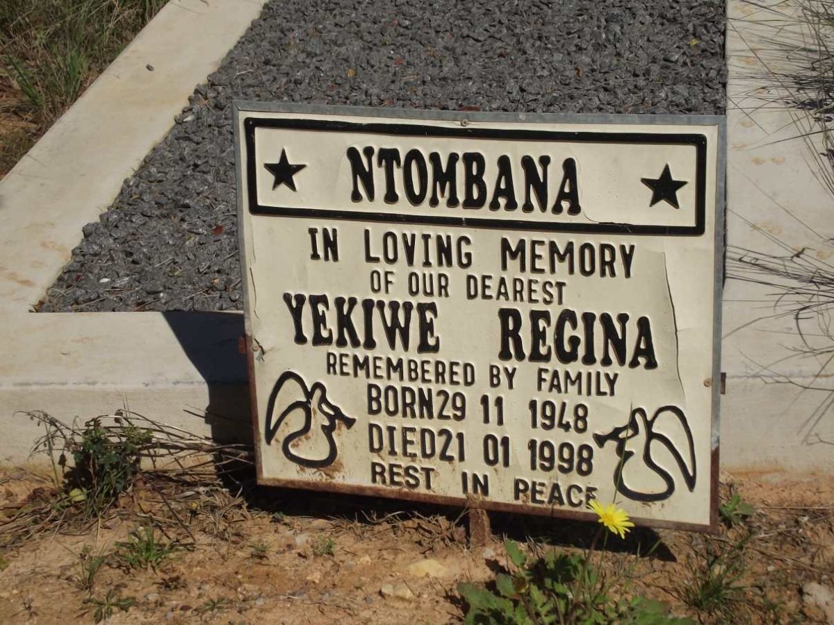 NTOMBANA Yekiwe Regina 1948-1998
