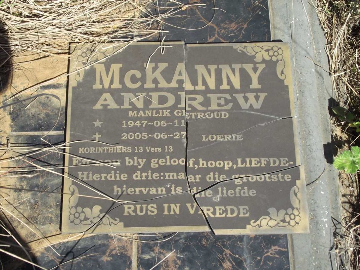 McKANNY Andrew 1947-2005