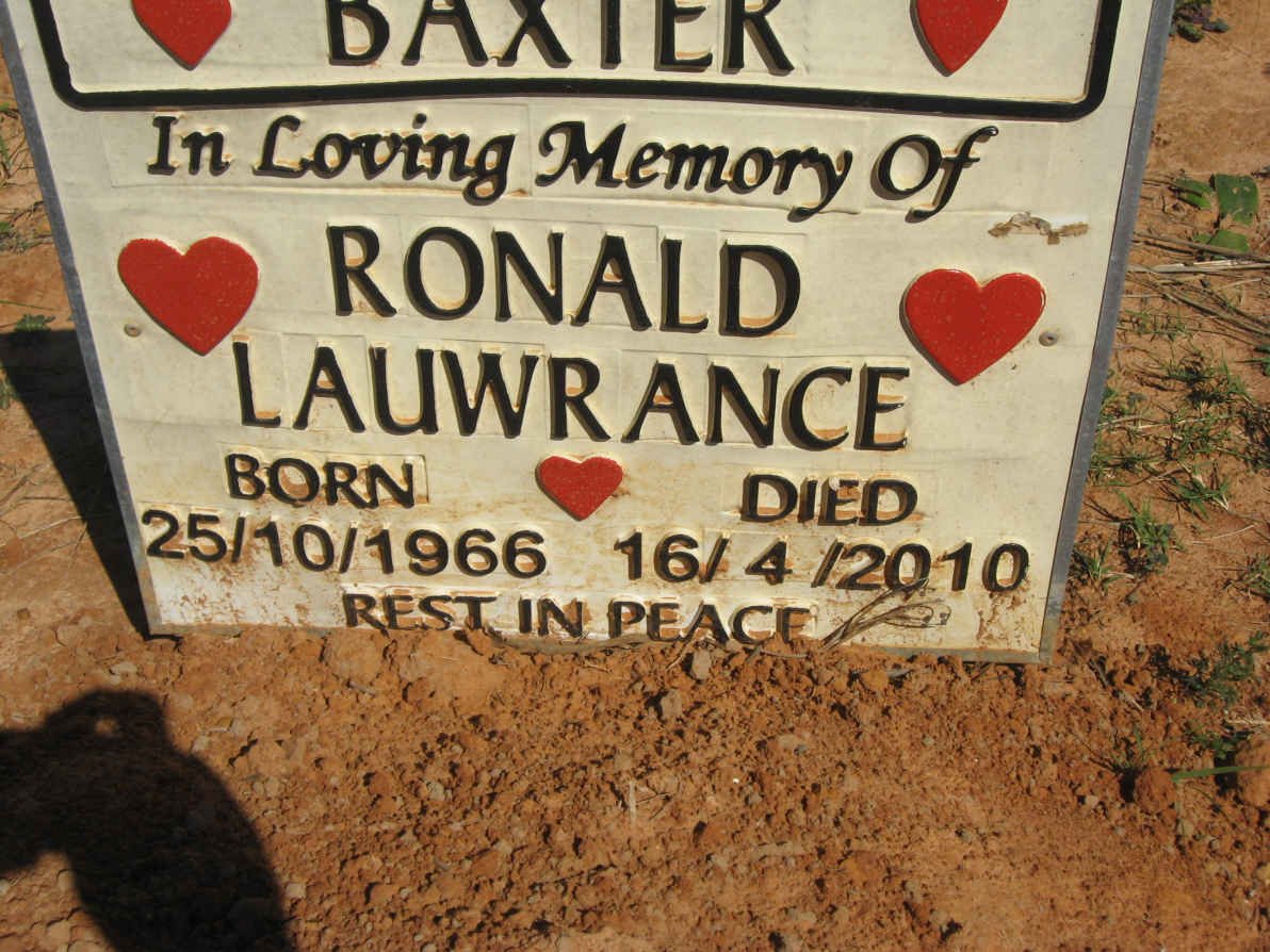 BAXTER Ronald Lauwrence 1966-2010
