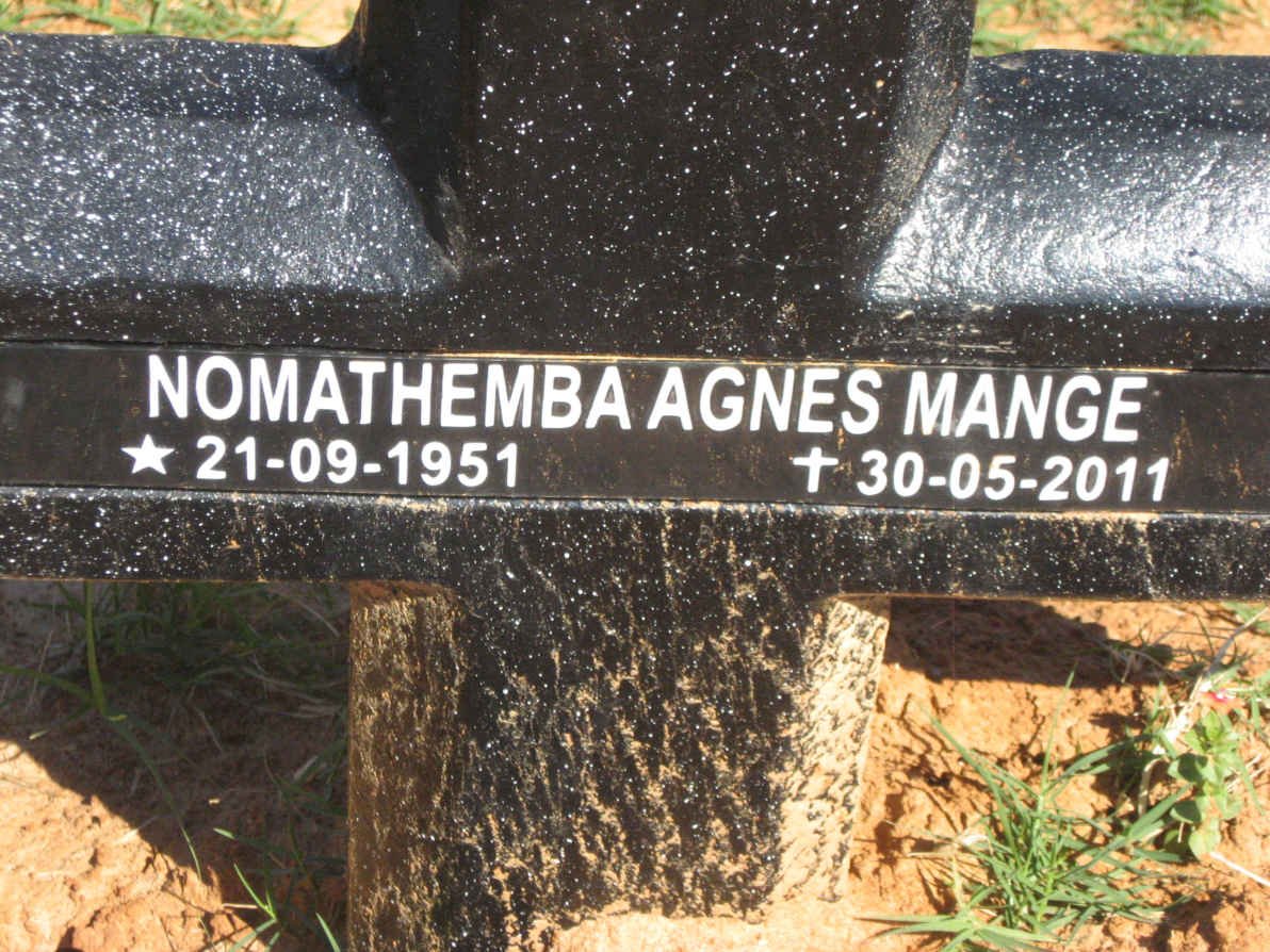 MANGE Nomathemba Agnes 1951-2011