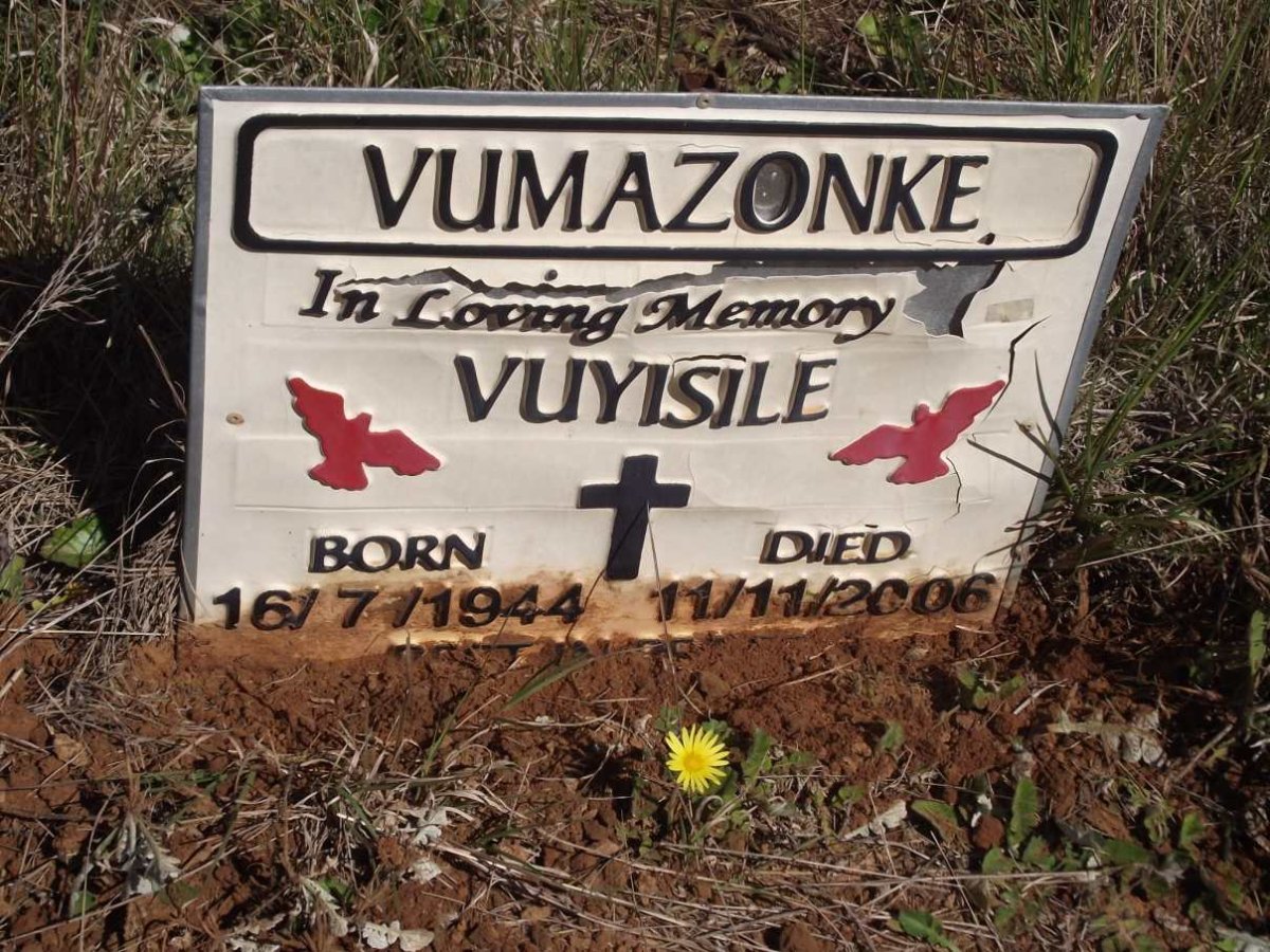 VUMAZONKE Vuyisile 1944-2006