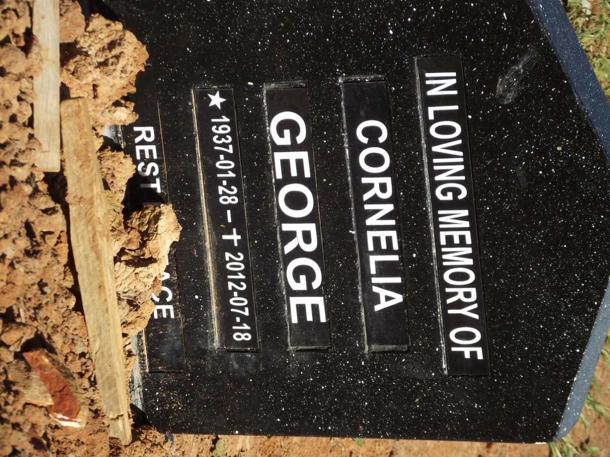 GEORGE Cornelia 1937-2012