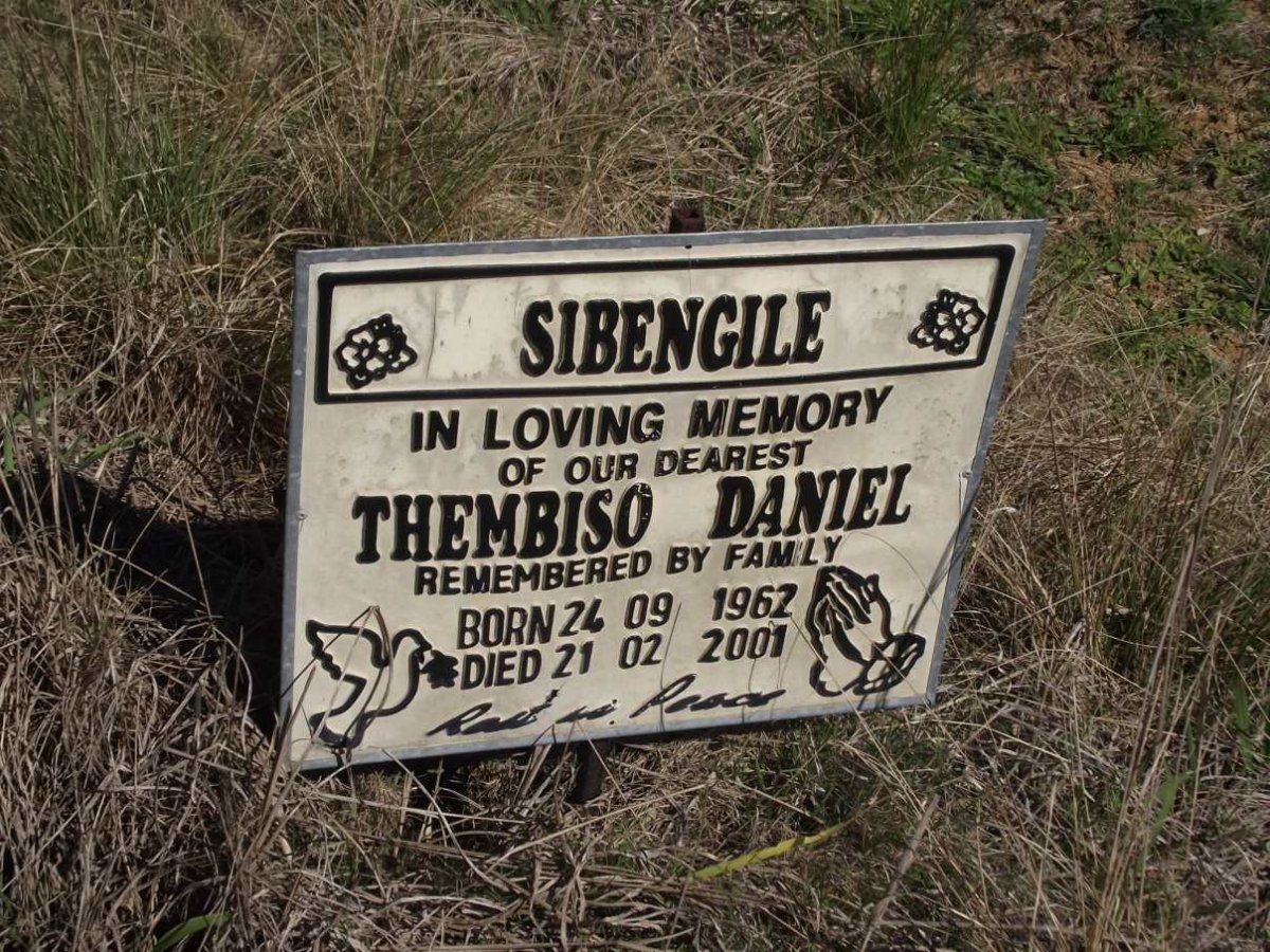 SIBENGILE Thembiso Daniel 1962-2001