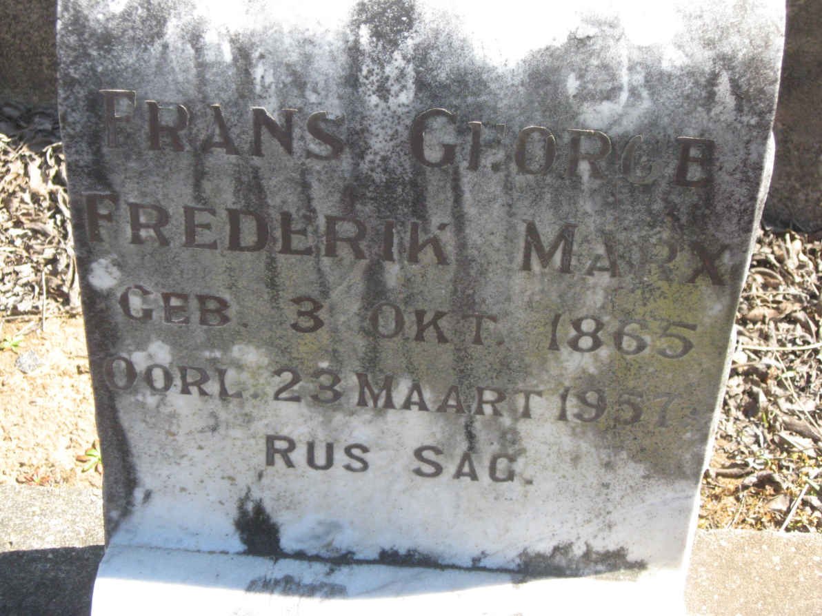 MARX Frans George Frederik 1865-1957