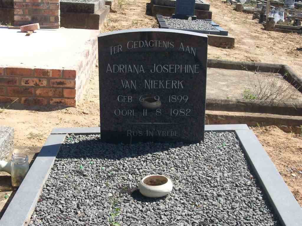 NIEKERK Adriana Josephine, van 1899-1982