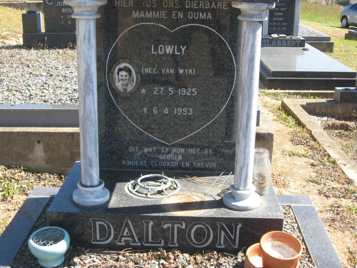 DALTON Lowly nee VAN WYK 1925-1993