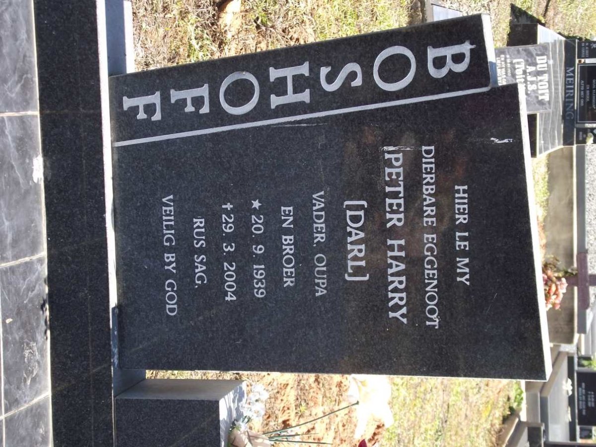 BOSHOFF Peter Harry 1939-2004