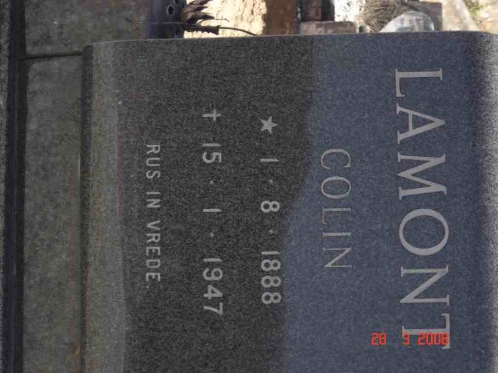LAMONT Colin 1888-1947